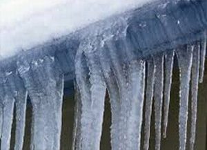 Ice dam closeup